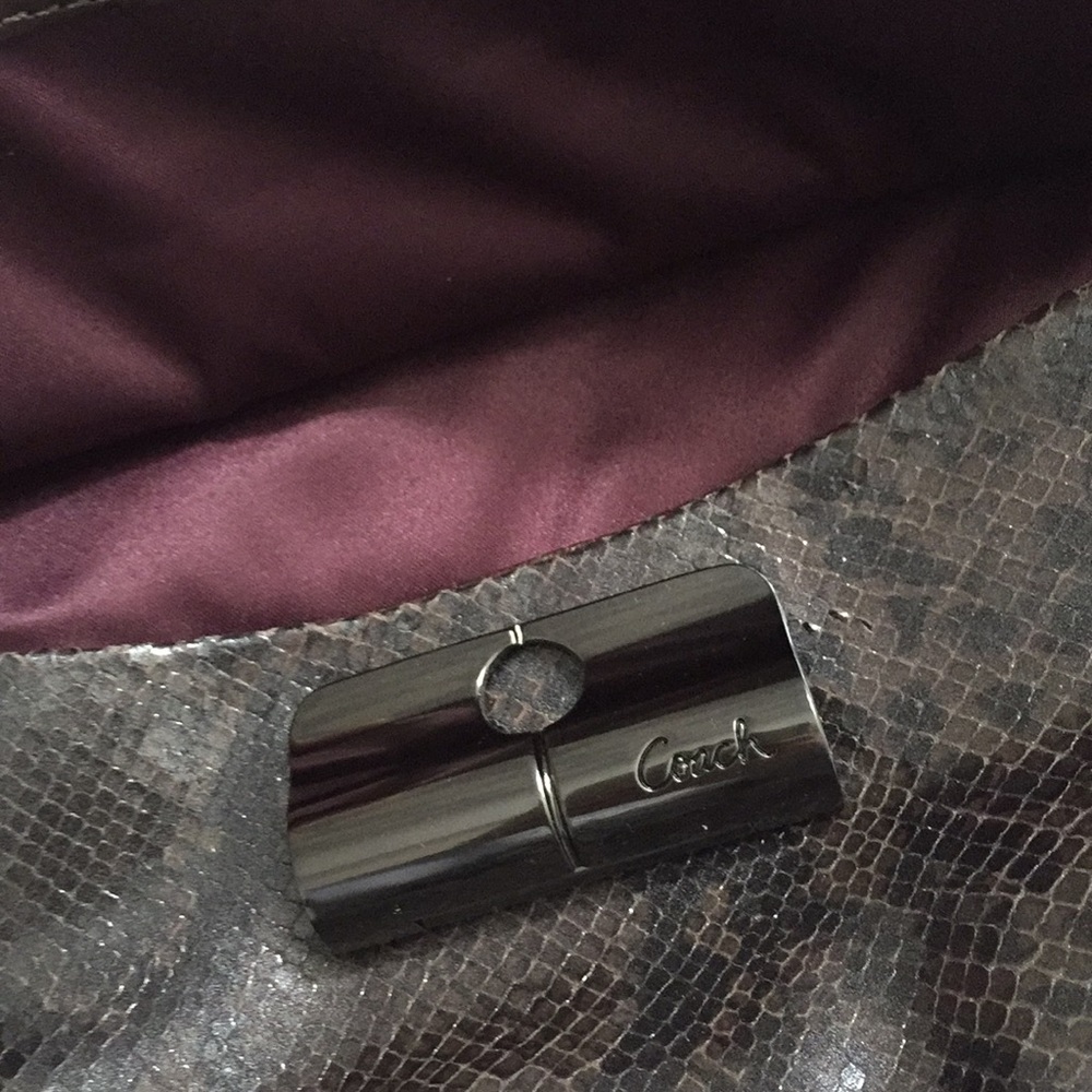 Coach Kristin Embossed Python Tote - Picture 4 of 8